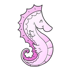 cartoon sea horse