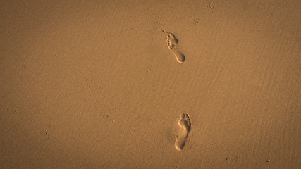 foot prints in the sand