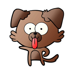 Obraz premium cartoon dog with tongue sticking out