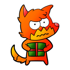 cartoon annoyed fox