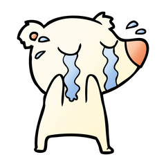 cartoon crying polar bear