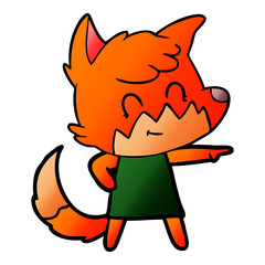 cartoon friendly fox