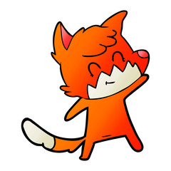 cartoon friendly fox