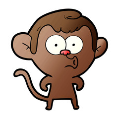 cartoon hooting monkey
