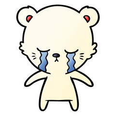 crying cartoon polar bear