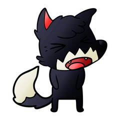 angry cartoon fox