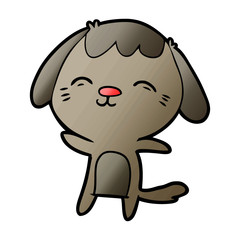 happy cartoon dog