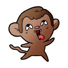 crazy cartoon monkey