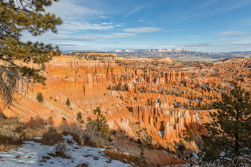 Fototapeta na wymiar Bryce Canyon National Park Utah Winter Landscape
