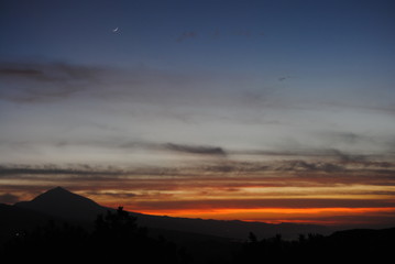 Der Sonnenuntergang auf Teneriffa