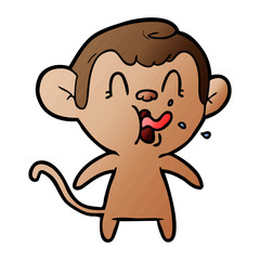 Fototapeta premium crazy cartoon monkey