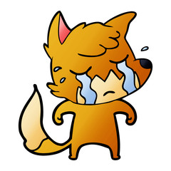 crying fox cartoon