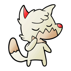 Fototapeta premium friendly cartoon fox