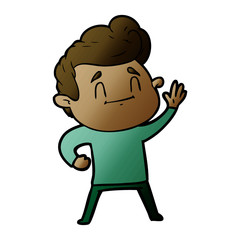Fototapeta premium happy cartoon man