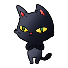 cartoon cat staring