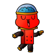 happy cartoon robot