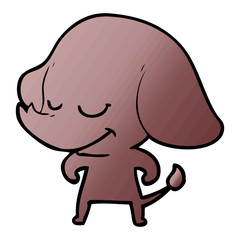 cartoon smiling elephant