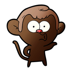 cartoon hooting monkey