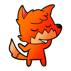 friendly cartoon fox