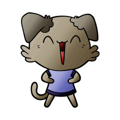 happy little dog cartoon