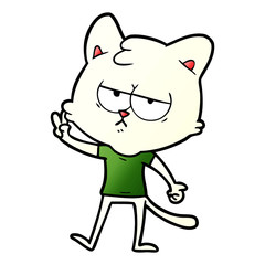 Obraz premium bored cartoon cat