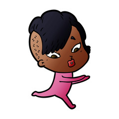 cartoon surprised girl