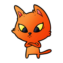 confused cartoon cat