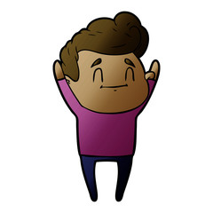 happy cartoon man