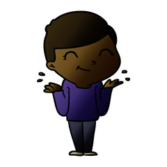 cartoon boy smiling