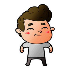 happy cartoon man