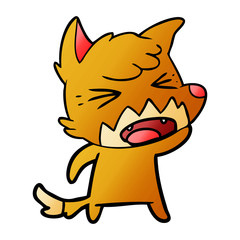 angry cartoon fox