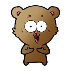 laughing teddy  bear cartoon