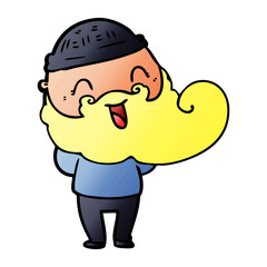 happy bearded man