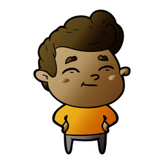 happy cartoon man