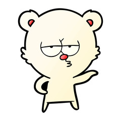 bored polar bear cartoon