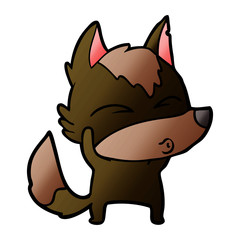 cartoon wolf whistling