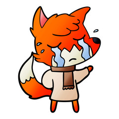 crying fox cartoon