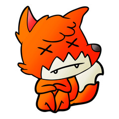 cartoon dead fox