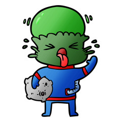 Fototapeta premium weird cartoon alien