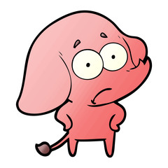 cartoon unsure elephant