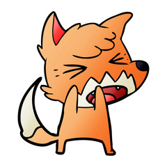 angry cartoon fox