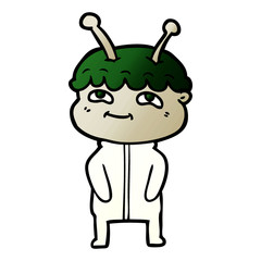 friendly cartoon spaceman
