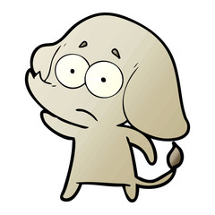 cartoon unsure elephant