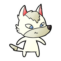 friendly cartoon wolf