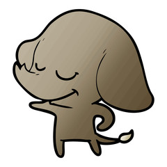 cartoon smiling elephant