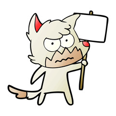 cartoon annoyed fox