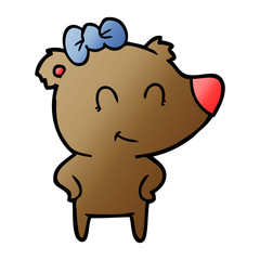 female bear cartoon