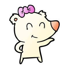 female polar bear cartoon
