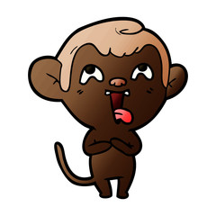 Fototapeta premium crazy cartoon monkey
