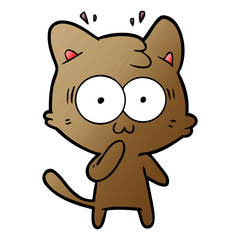 cartoon surprised cat
